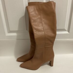 Sam Edelman Sylvia Knee High Boot in Luxe Tan Leather, 10M